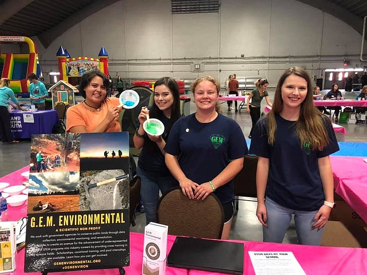 From left Kali Plummer AmeriCorps state member, Madison Link and Alex Monksfield, AmeriCorps state member, serving with G.E.M. Environmental. (Arizona Serve/Courtesy)