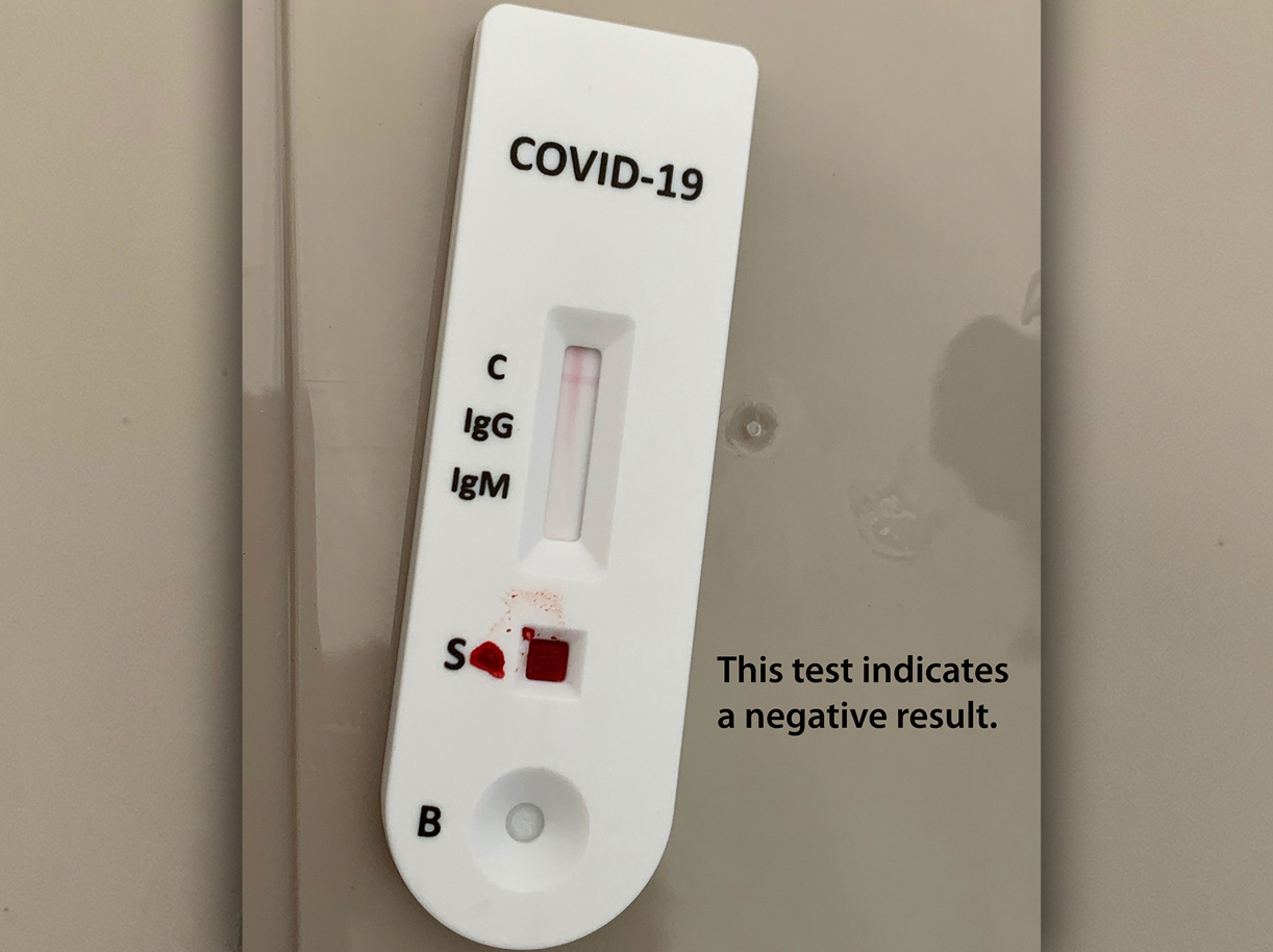 negative covid test results