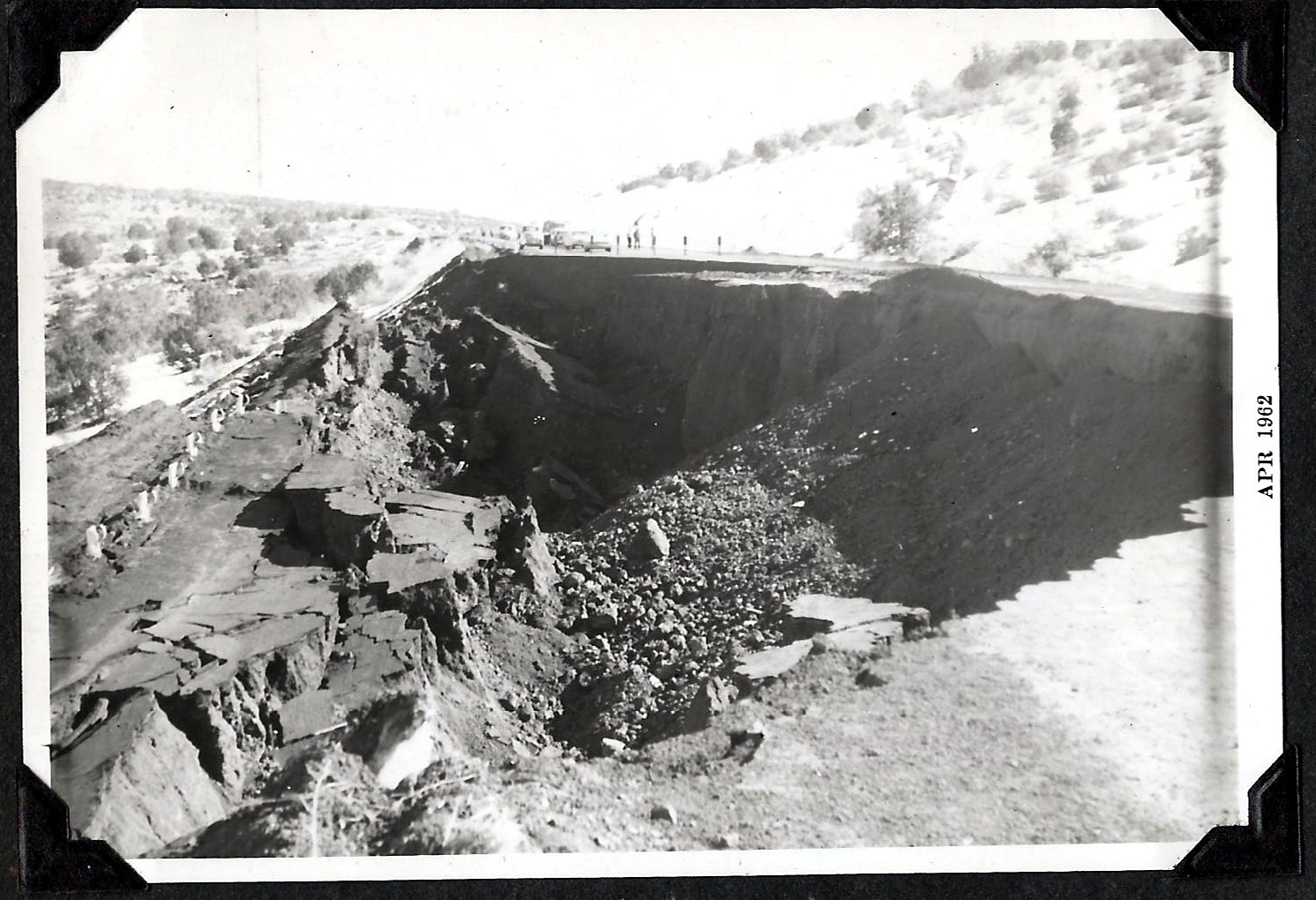 Out of the past Road cavein Route 66 between Ash Fork and Williams