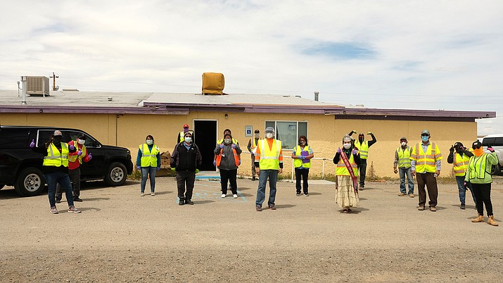 The Navajo Division of Transportation has provided relief to rural Navajo communities with food and wood distribution events. (Photo courtesy of the Navajo Department of Transportation)