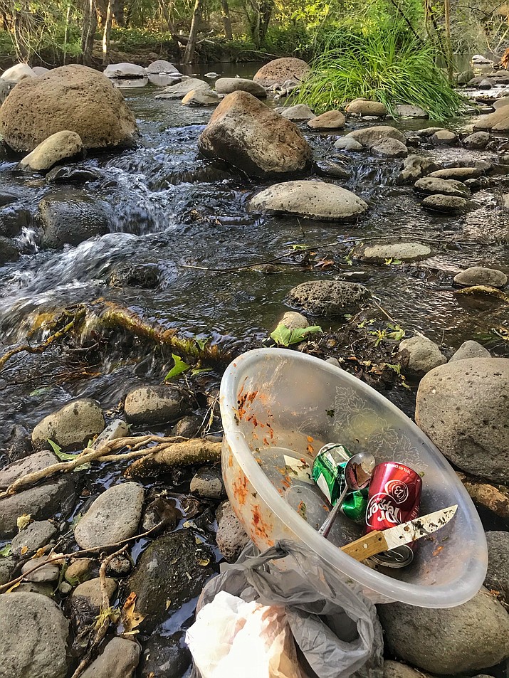 Jason Danoff: "Our guides are asked to give 200 hours to community service each year, and to pick up at least six pieces of trash on each trip into the forest. We are reaching a point where if we don't say no to this kind of trash in a more emphatic way than before, we'll lose the creeks and rivers to this kind of pollution forever." Courtesy photo