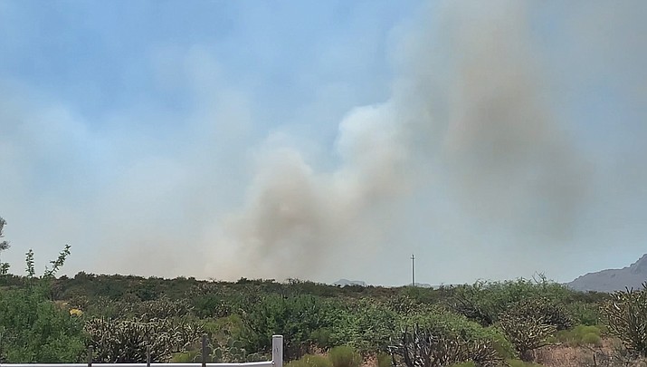 On Wednesday afternoon, May 27, the Yavapai County Sheriff’s Office reported that deputies were on scene at a fire near the OX Ranch north of Congress. The fire was estimated at about 100 acres. (YCSO)