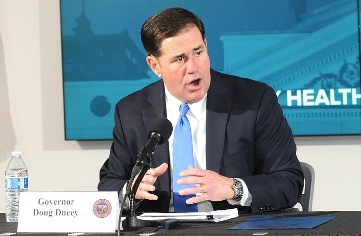 Arizona Gov. Doug Ducey: "I want to thank both the peaceful protestors and law enforcement professionals for their cooperation during Arizona's statewide curfew. Arizona has avoided much of the violence we've seen in other states and large metro areas." Howard Fischer/Capitol Media Services file photo