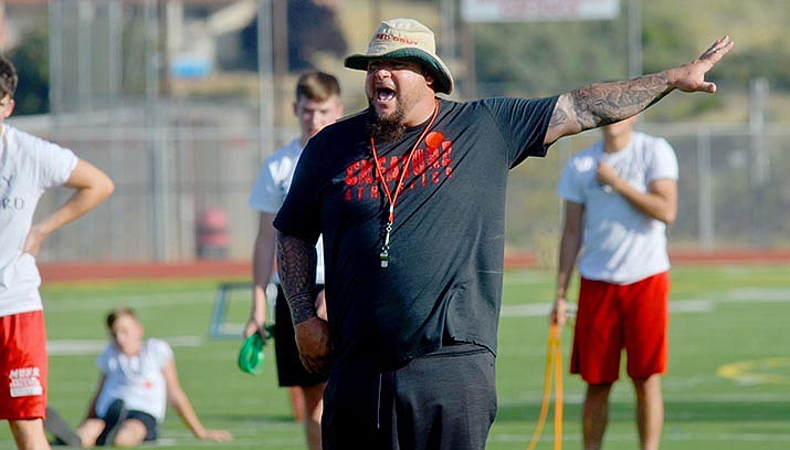 Summer development is critical to high school athlete and team development, and new Mingus Union football coach Doug Provenzano was finally able to run some drills with his players last week. VVN/Vyto Starinskas