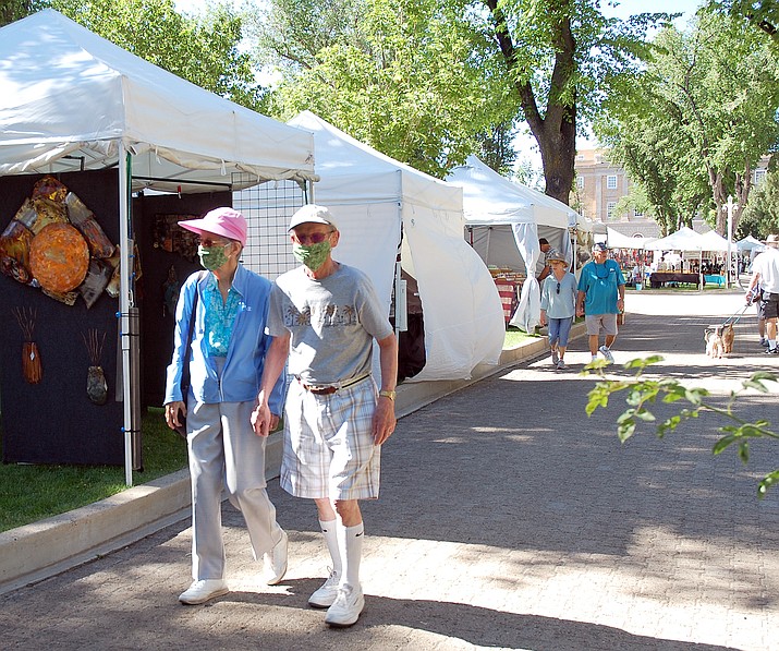 Territorial Days Arts & Crafts Show in downtown Prescott sign of