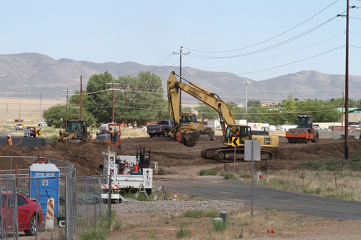 Road construction continues June 19, 2020, and will extend Viewpoint from Roundup to Manley in Prescott Valley. (Jesse Bertel/Tribune)