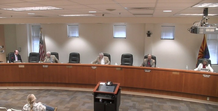 The Yavapai County Board of Supervisors considered a number of COVID-related matters during its Wednesday, July 1, meeting. Among them: When should the county begin conducting large-scale public hearings again? (Screenshot)