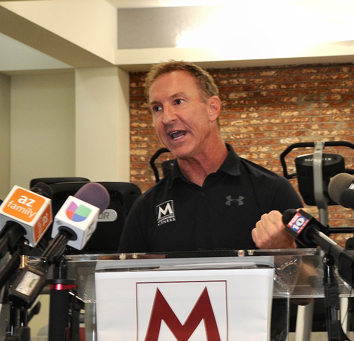 Tom Hatten, founder and CEO of Mountainside Fitness, reacts Tuesday, July 7, 2020, to a court ruling throwing out his challenge to the decision by Gov. Doug Ducey to close gyms through at least July 27. (Capitol Media Services photo)
