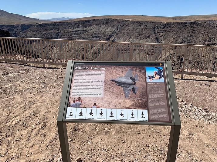 A new exhibit has been installed at Death Valley National Park to commemorate the death of Navy pilot Charles Walker and educate the public about the history of military aircraft in the area. (NPS photo/N. Bernard)