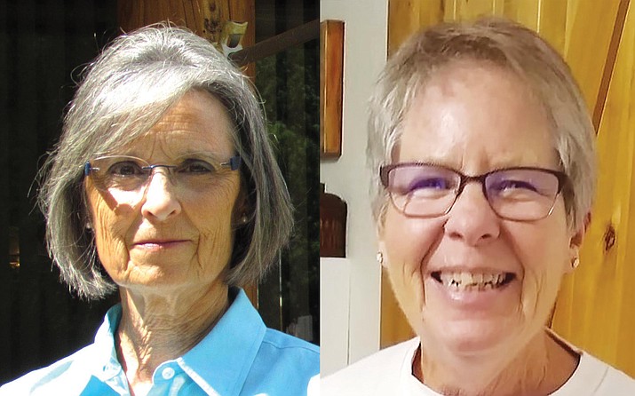 Dee Jenkins (left) holds a slim 16-vote lead in the Camp Verde mayoral election, while Robyn Prud’Homme-Bauer holds a commanding advantage in the Clarkdale mayor's race. Courtesy photos