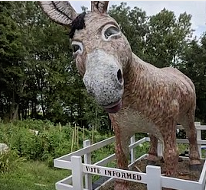 donkey garden statue