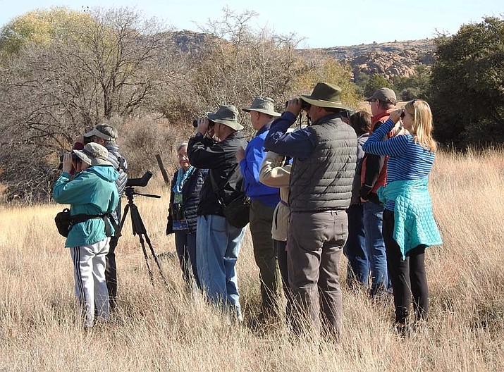 A group of birdwatchers at Watson Woods in November of 2019 before the Coronavirus hit. (Cory Shaw/Courtesy)
