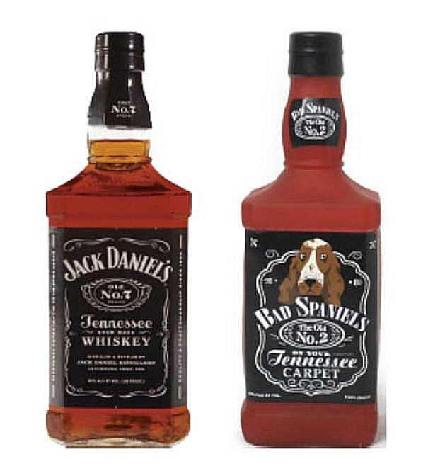 A petition by Jack Daniels seeks to bar Scottsdale-based VIP Productions from producing and selling a squeaky dog toy in the shape of — and with a label that looks like — a bottle of the company’s Old No. 7 Black Label Tennessee Whiskey.