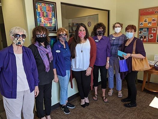 October is the month that the Daughters of the American Revolution participate in The DAR National Day of Service Program. Recognizing that The Stepping Stones Agency provides shelter and support for the prevention of domestic violence The Yavapai Chapter was overjoyed to choice this agency as one that they would lend support. Even with wearing masks the Yavapai Chapter ladies were smiling and excited as they visited the Stepping Stones Agency in Prescott Valley delivering donations of more than $500 in goods and gift cards. From left to Right: Sue Burk, Kathy Machmer, Dorothy Castanos, Alexis Miller, Debra Lamb, Regent, Linda Shebek, Kathy Houchin. (DAR/Courtesy)