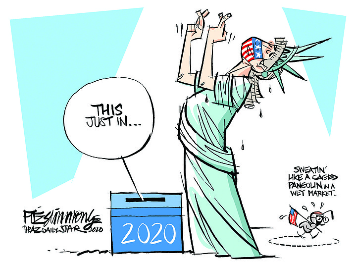 Editorial cartoon (2): Nov. 4, 2020