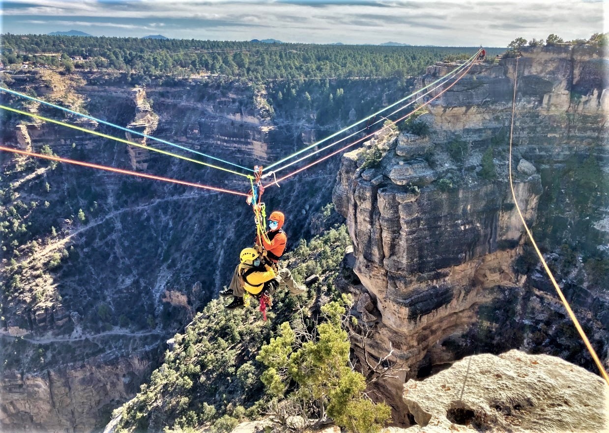 Tight rope balance Grand Canyon teams train at Hermits Road Williams