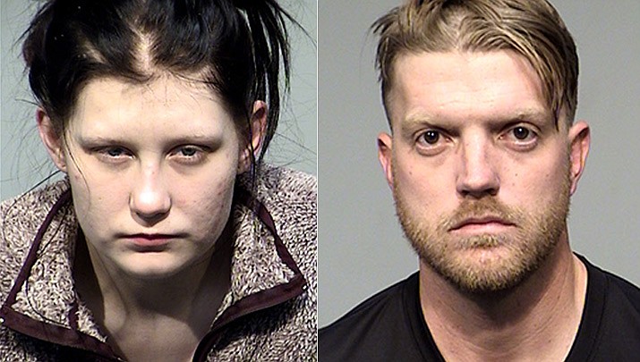 Olivia Jordan, 20, of Prescott and Richard Carlson, 32, of Dewey face various drug charges after a traffic stop by the Yavapai County Sheriff's Office on Monday, Nov. 30, 2020. (YCSO)