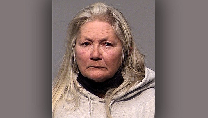 Sandra Lynn Naugle, 65, of Prescott Valley was taken into custody and charged with DUI, two counts of felony endangerment, aggravated assault on a peace officer and reckless driving. (PVPD/Courtesy)
