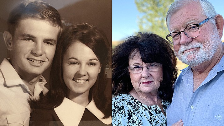 On Feb. 13,1971, Arizona natives Mike and Kathy Moss were married in Las Vegas, Nevada, after eloping. They were high school sweethearts at Tolleson High School. They became engaged during their senior year, and eloped the next year. They raised six girls, Kerri, Melanie, Lupita, Korri, Kaci and Shanna. They have been blessed with 20 grandchildren and on great grandson with another one on the way. They ran a successful construction company together for almost 40 years. They are now retired and moved to Chino Valley five years ago. The couple will celebrate their 50th anniversary by going back to the same little wedding chapel and renew their vows. (Courtesy)