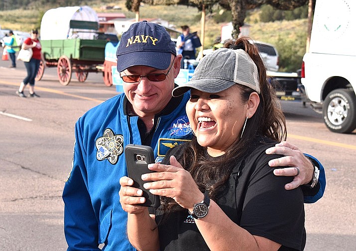 Sen. Mark Kelly takes part in the 2019 Navajo Nation Parade in Window Rock. (Photo/Office of Mark Kelly)