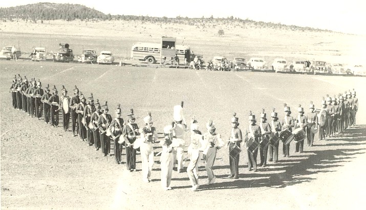 The Williams High School drum and marching corp in 1950. (Photo/Williams Historic Photo Archives)