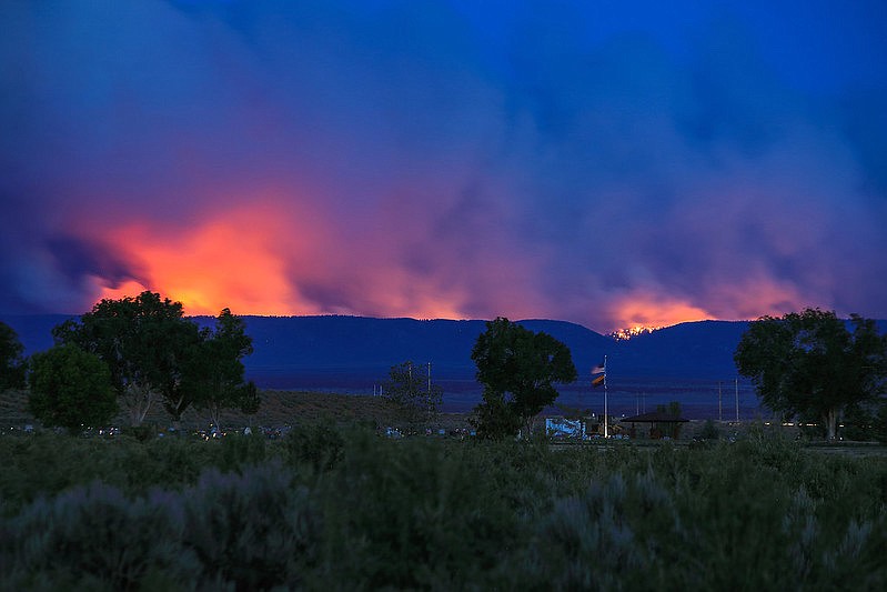 The 2020 Mangum Fire could be seen from Fredonia, Arizona.