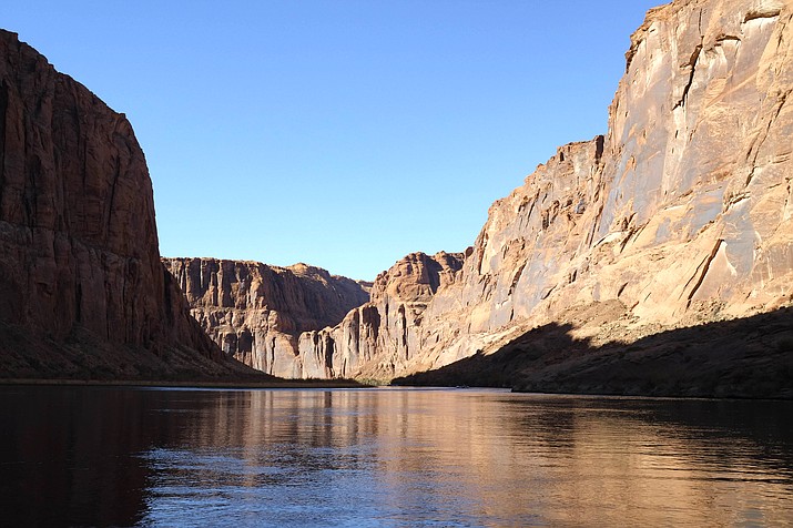 Lake Powell is impounded by Glen Canyon Dam, near the Utah-Arizona.  (Loretta McKenney/WGCN)