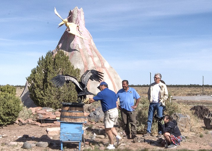 Raptor Ranch in Valle, Arizona is offering bird training demonstrations as well as tours of the historic Bedrock City park. (Photo/Dan Tierney)