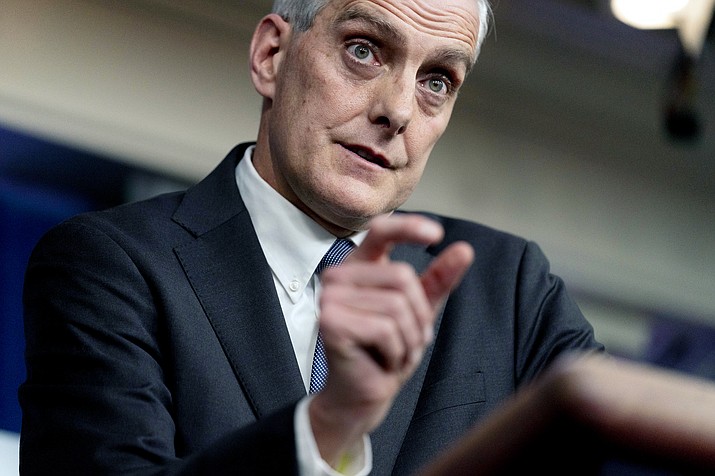 In this March 4, 2021 photo, Veterans Affairs Secretary Denis McDonough speaks during a press briefing at the White House in Washington. The Department of Veterans Affairs on Monday became the first major federal agency to require health care workers to get COVID-19 vaccines. The decision comes as the aggressive delta variant spreads and some communities report troubling increases in hospitalizations among unvaccinated people. (Andrew Harnik/AP)