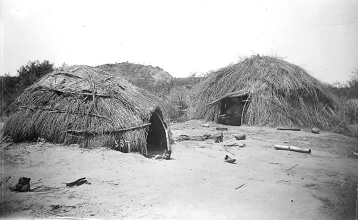 A Yavapai home (like these) was referred to as a “Wa”. Call #1512.2111.0004. (Sharlot Hall Museum Research Center/Courtesy)