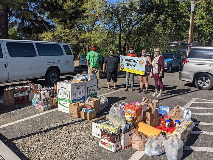 Representatives from US Vets- Prescott picking up some of the food from Arizona Serve’s 1st annual Community Food Drive in 2020. (Arizona Serve/Courtesy)
