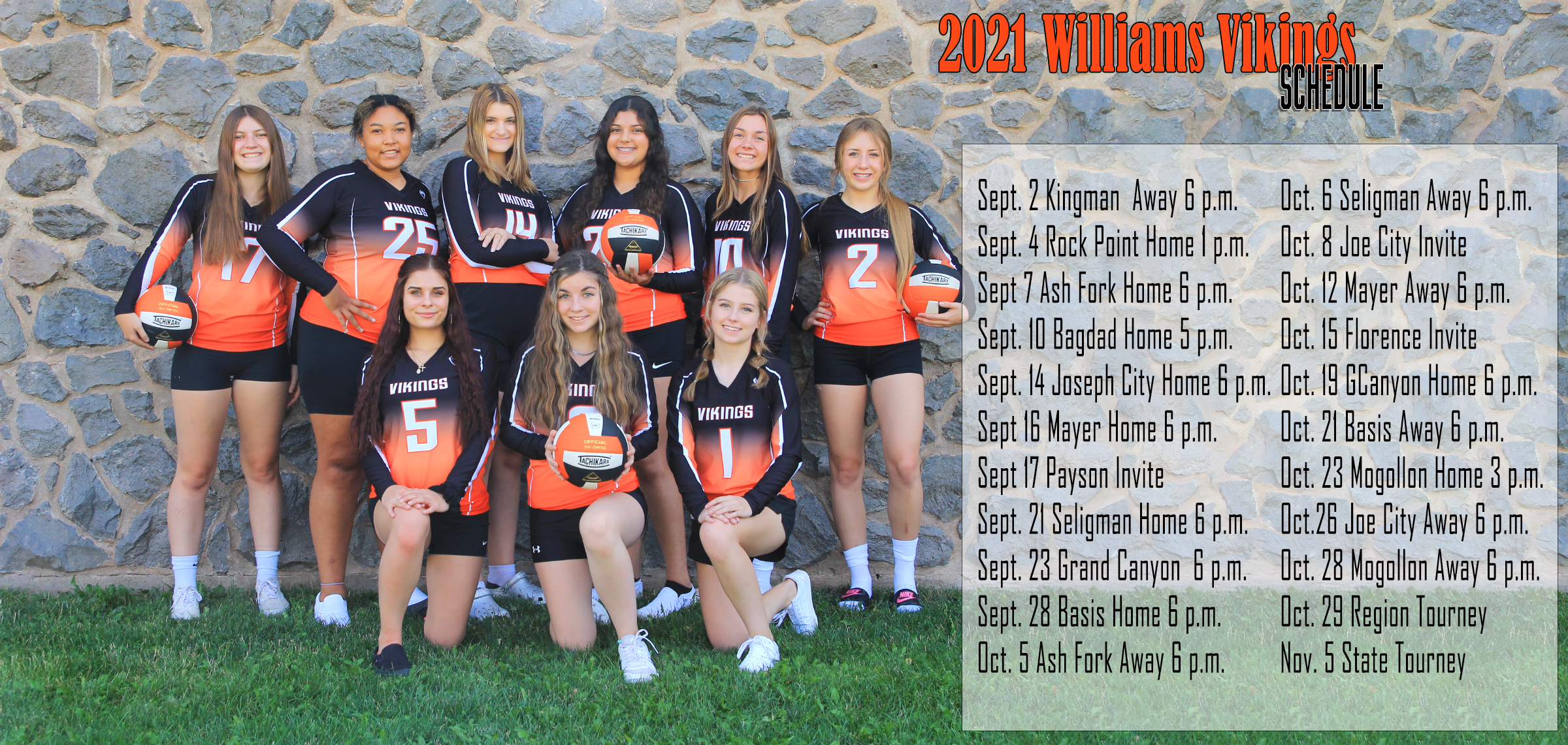 2021 Williams Vikings volleyball schedule