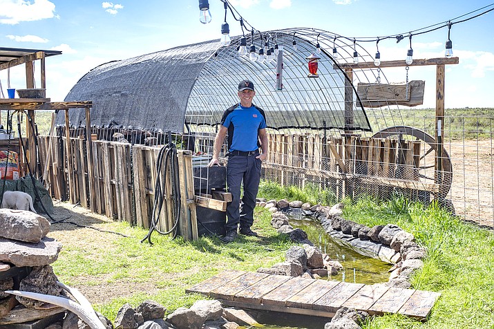 Grand Canyon Junction resident Stoney Ward recently opened Spirit of the West, a hydroponic and aquaponic garden at his home. Ward plans to offer tours and share the art of gardening with others. (V. Ronnie Tierney/WGCN)