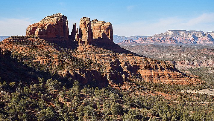 HistoriCorps is busy restoring historic structures on national forest sites. Cathedral Rock near Sedona is pictured. (Photo by Nikolai Gates Vetr, cc-by-sa-4.0, https://bit.ly/2Yz2iOq)