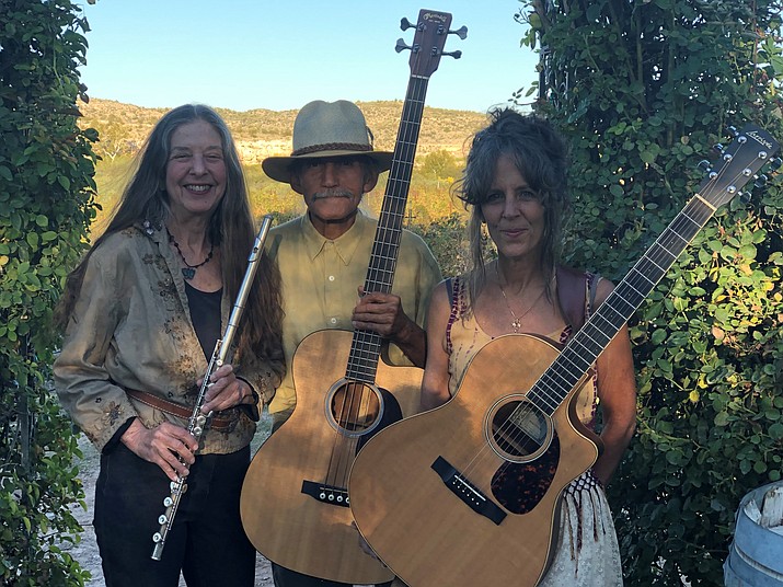 Claudia Tulip, left, Alberto Hinojoza, middle, and Gina Machovina are scheduled to perform together as the Gina Machovina Trio on Tuesday, Nov. 9, 2021, at the Camp Verde Community Library. (CVCC/Courtesy)