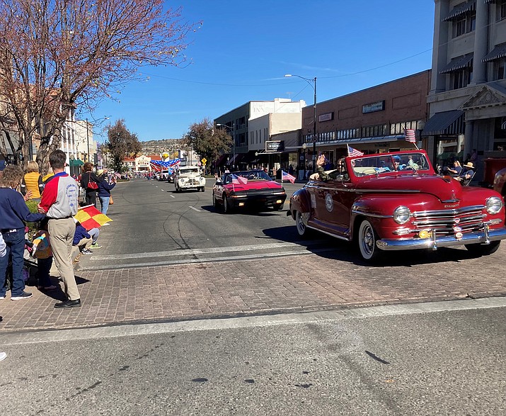 The Antique Auto Club earned first-place honors (Motorized Group) in the Prescott Veterans Day Parade on Thursday, Nov. 11, 2021. To view more photos, visit dCourier.com for a photo gallery. (Nanci Hutson/Courier)