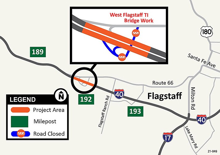 Improvement projects on Interstate 40 will resume in the spring.  (Photo/ADOT)