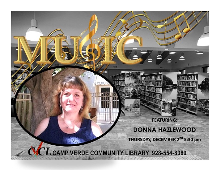 Donna Hazlewood is scheduled to perform at the Camp Verde Community Library on Thursday, Dec. 2, 2021. (CVCL/Courtesy)