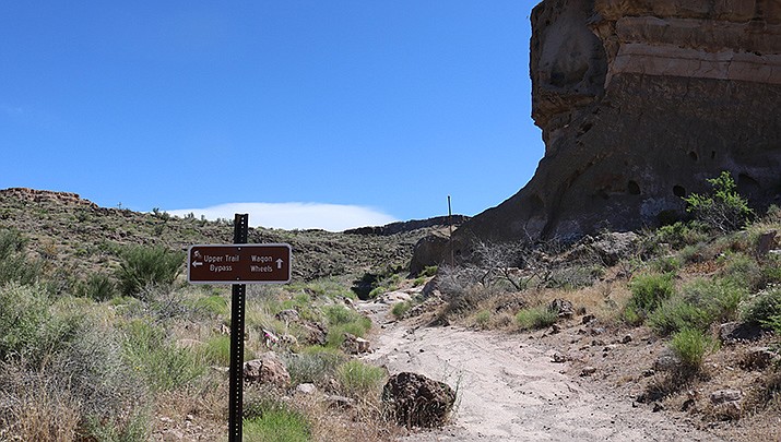 Plans are in the works to add a 12-mile trail to the City of Kingman’s trail system. White Cliffs Wagon Trail is pictured. (Miner file photo)
