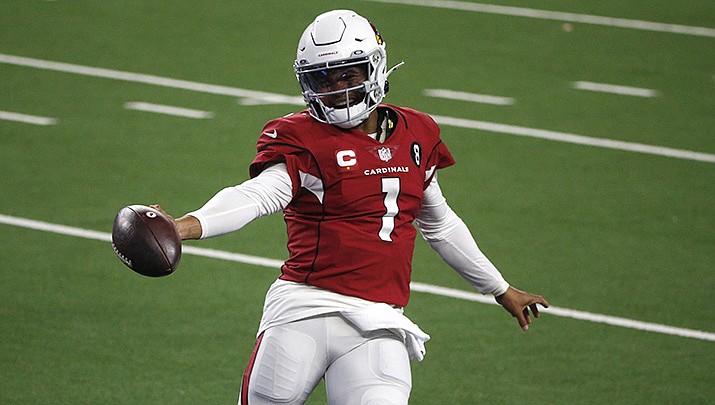 Kyler Murray threw two touchdown passes and ran for two scores to lead the Arizona Cardinals to a 33-22 win over the Chicago Bears in Chicago on Sunday, Dec. 5. (AP file photo)