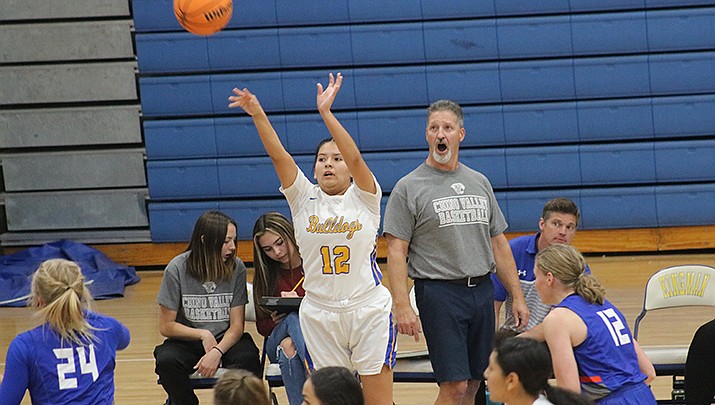 Shauntel Crozier scored 17 points to help the Kingman High School girls basketball team beat host North Pointe Prep on Friday, Dec. 3 in Phoenix. (Miner file photo)