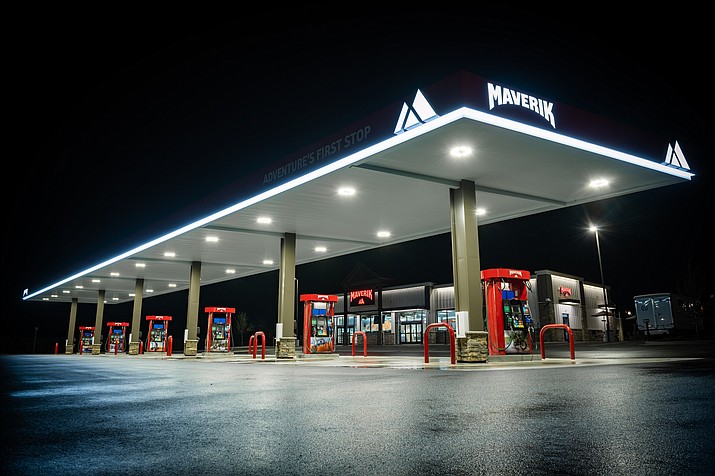 The new, larger Maverik gas station and convenience store, 1341 N. Prescott Country Club Blvd., near Dewey plans to open Jan. 18, replacing the company’s original, smaller station across the street. (Maverik/Courtesy)