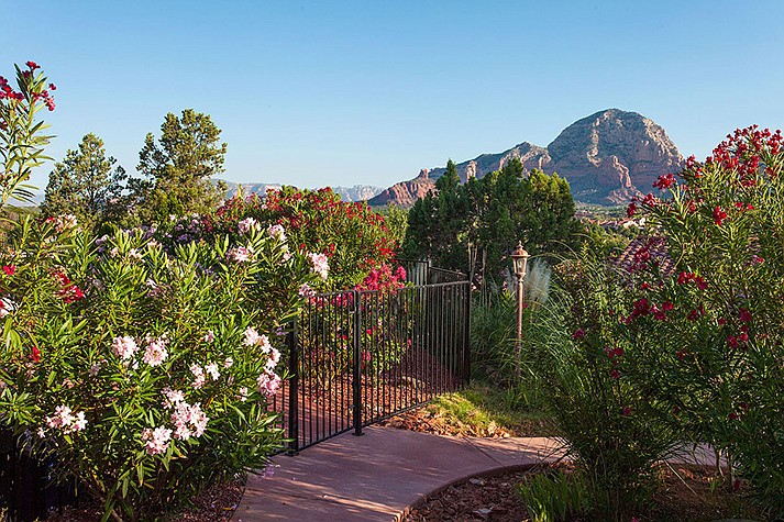 Sunset Chateau on Sunset Drive in Sedona does not use chemicals in its landscaping and instead pulls weeds by hand. (Courtesy)