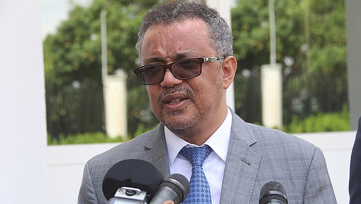 Tedros Adhanom Ghebreyesus, head of the World Health Organization, said Wednesday, Dec. 29 that he’s concerned about the “tsunami” of omicron and delta coronavirus cases around the world. (Photo by MONUSCO Photos, cc-by-sa-2.0, https://bit.ly/3qCONId)