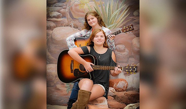 Kaleidoscope Redrocks will provide music for First Friday at Sedona Arts Academy. Tivona Moskoff and her sister, Gracie on keyboards, have been playing live music in the Verde Valley and elsewhere in Arizona the past couple of years. Tivona, age 12, and Gracie, 15, play classic rock, country, folk and pop songs that cover more than 50 years. (Kudos file photo)