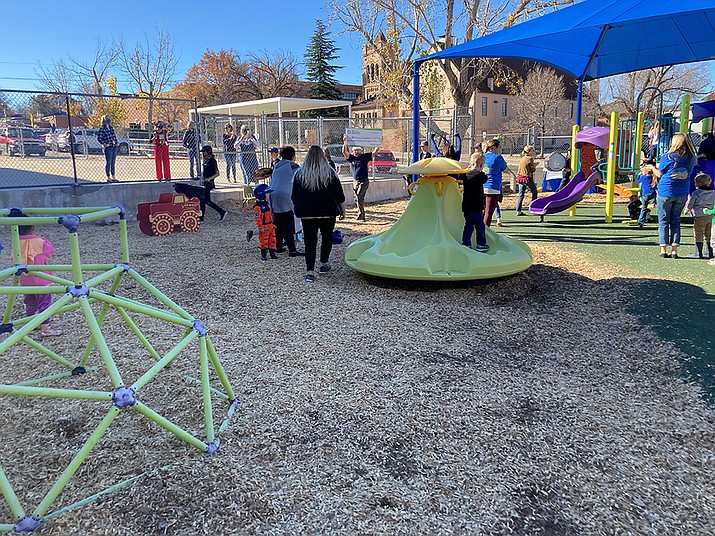 Shown is the new Discovery Gardens playground donated through the Jewish Community Foundation, which will be celebrated on Thursday, Jan. 6.