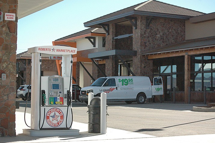 The second Roberts Marketplace in Prescott Valley conducted a soft opening this past week for its new gas station and convenience store in the 6600 block of North Viewpoint Drive north of Highway 89A. (Doug Cook/Courier)