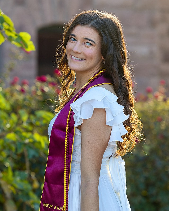 Cori Michelle Sullivan graduated Summa Cum Laude from Barrett, The Honors College at Arizona State University on December 13, 2021 with a Bachelor of Science Degree in Biological Sciences (pre-med track). Cori was also a 2020 Tilman Scholar and 2021 Fall recipient of the Moeur Award from AUS Alumni Association. She was a starter for the ASU Sun Devil Women Soccer team for her 3 seasons. Cori will be transferring to University of Washington to work toward a Master’s Degree and to continue playing D1 Soccer in the Pac-12. She is the daughter of Dr. Matt and Tracy Sullivan. She attended Taylor Hicks Elementary School, Mile High Middle School and was a 2018 BASIS Prescott Graduate. (Courtesy photo)