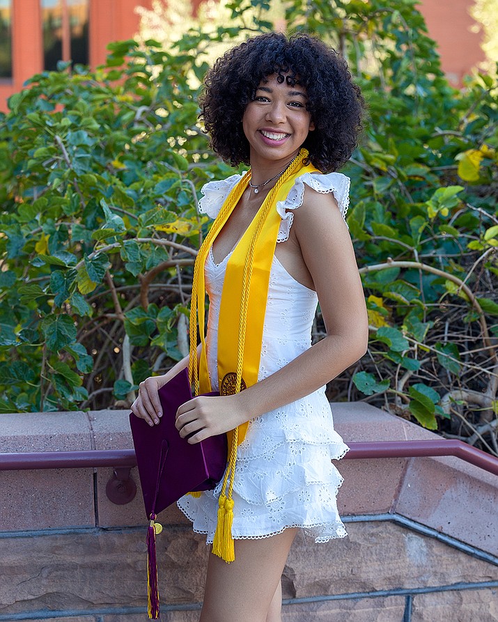 Elise Marie Routh graduated from Arizona State University on Dec. 14, 2021 with a BA in Political Sciences, BA in Justice Studies, Certificate of Disability Studies and Certificate of International Studies. Elise plans to pursue international opportunities in 2022. She is the daughter of Erik (& the late 
Barbara) Routh and a 2018 BASIS Prescott High School Graduate. (Courtesy photo)