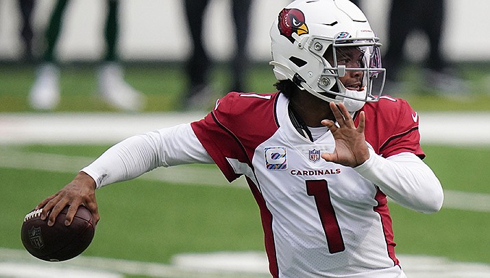 Kyler Murray and the Arizona Cardinals will travel to Los Angeles to play the Rams in an NFL wildcard playoff game on Monday, Jan. 17. (AP file photo)